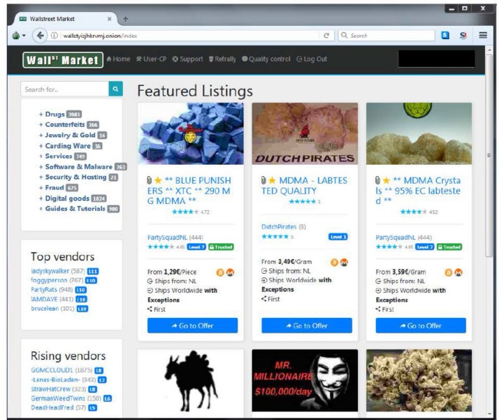 darknet market listing